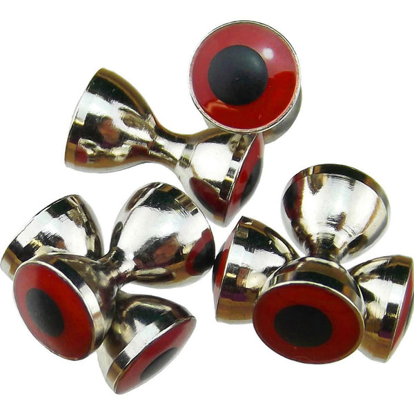 Hareline 5/32 inch Medium Ballzeyes Nickel Red Eye #310