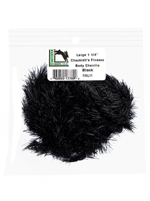 Large 1 1/4 inch Chocklett's Finesse Body Chenille #11 Black