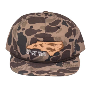Sound Side Outfitters NC State Of Fly Leather Patch Roper Hat