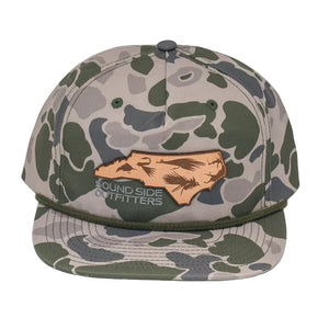 Sound Side Outfitters NC State Of Fly Leather Patch Roper Hat