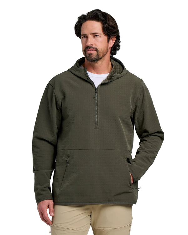 Free Fly Men's Gridback Fleece Anorak Hoodie