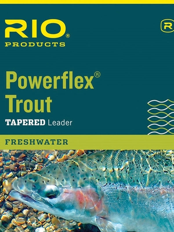 RIO Products PowerFlex Trout 9ft Leader, Freshwater Tapered Fly Line, 3 Pack